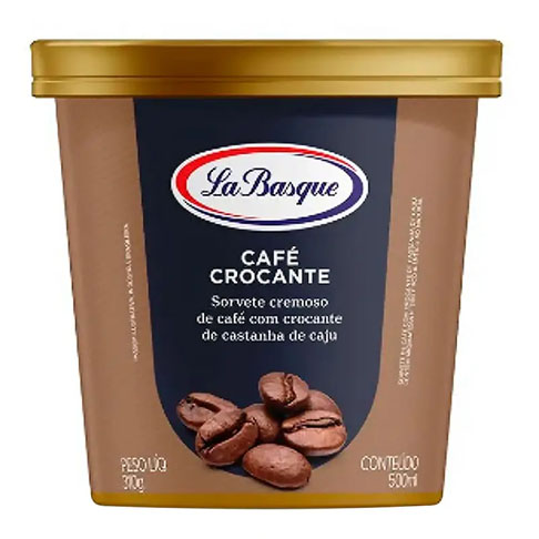 Para quem prefere comprar sorvete pronto, a La Basque tem o irresistível café crocante. 