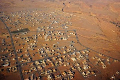 Localizado na Líbia, o maior sistema aquífero de água fóssil do mundo pode ser visto do espaço.  -  (crédito: Flickr/taigatrommelchen)