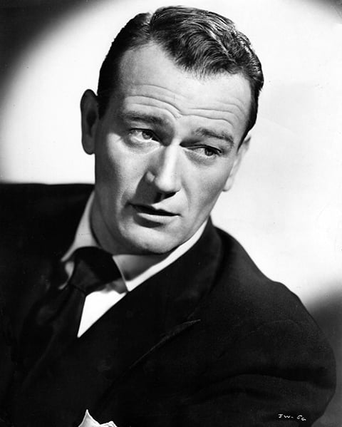 John Wayne (1907-1979) - Conhecido como 'Duke', o ator teve um recorde no número de papéis principais: ele deu vida a 142 protagonistas como em 