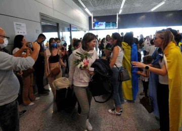 Refugiados ucranianos chegam a Minas Gerais fugindo da guerra iniciada pela invasão russa ao país -  (crédito: Gladyston Rodrigues/EM/D.A Press – 30/4/22)