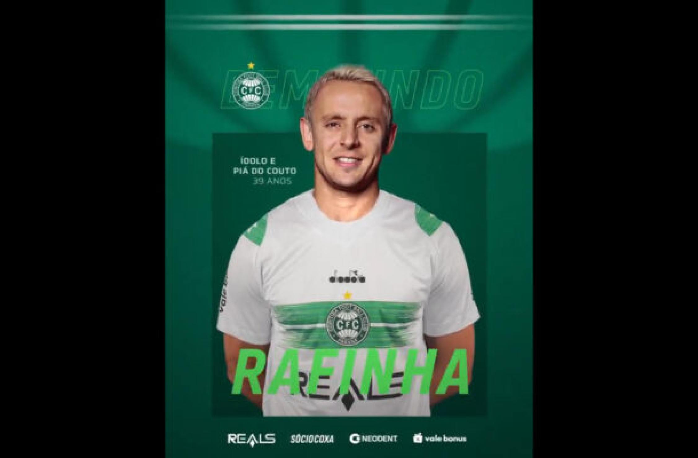 Coritiba anuncia o retorno de Rafinha