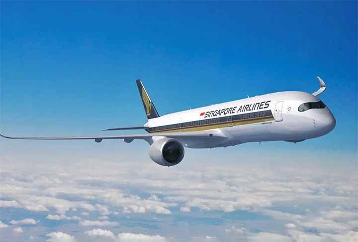 1º lugar: de Nova York, nos Estados Unidos, para Singapura - O voo do Airbus A350-900ULR da Singapore Airlines percorre 15.349 quilômetros em 18 horas e 50 minutos.