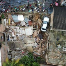 Vídeo mostra os escombros do imóvel que desabou em BH; confira  - Leandro Couri/EM/D.A Press