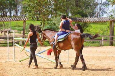 No dia 9 de agosto é celebrado o Dia Nacional da Equoterapia, um método de reabilitação que utiliza o cavalo em uma abordagem interdisciplinar, unindo saúde, educação e equitação, para auxiliar no desenvolvimento das pessoas atendidas. -  (crédito:  Divulgação)