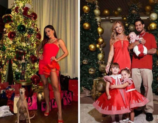 Anitta e Virginia comemoraram o Natal com a família