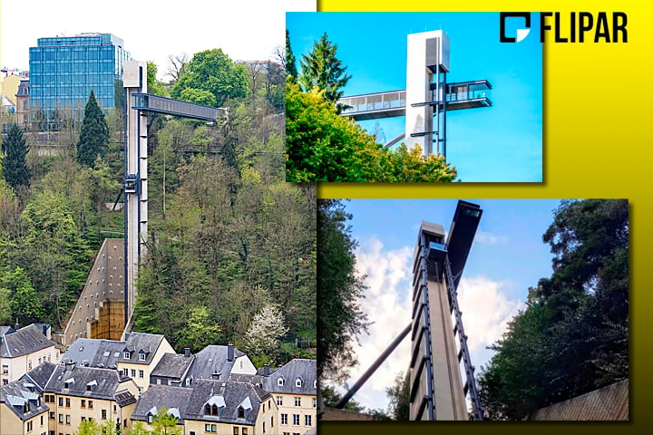 Elevador Panorâmico de Pfaffenthal: Essa estrutura conecta o bairro de Pfaffenthal, situado no vale do Alzette, com a cidade alta de Luxemburgo, proporcionando aos moradores e turistas uma maneira rápida e fácil de se deslocar entre essas duas áreas da cidade.