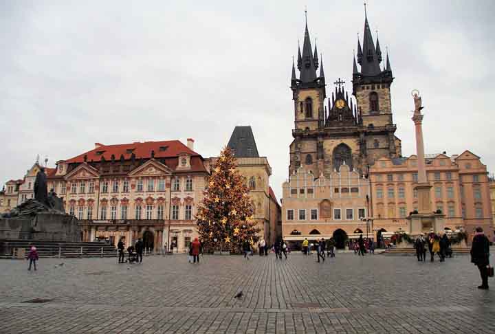 A árvore de Natal de Praga é escolhida entre mais de 30 modelos diferentes. Admirada por centenas de milhares de pessoas durante todo o mês de dezembro, ela é o ponto central do Mercado de Natal de Praga, na Praça da Cidade Velha.