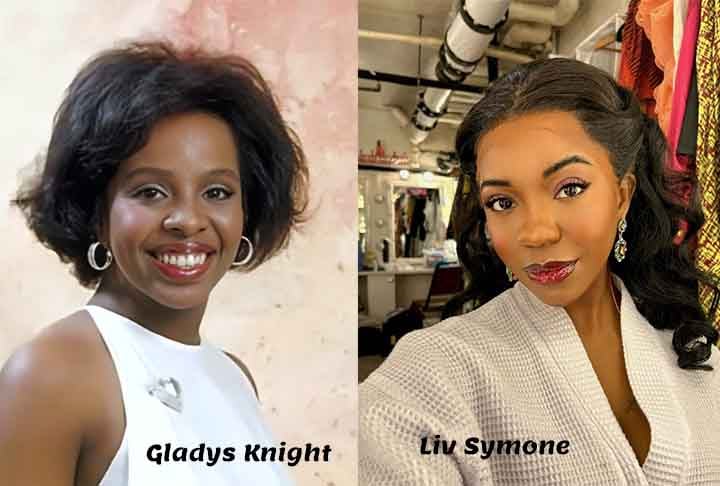 Liv Symone - Com experiência em teatro, a atriz faz a cantora Gladys Knight, da banda de soul Gladys Knight e the Pips. 
