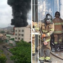  Incêndio destrói fábrica de lençóis no Rio - ReproduÃ§Ã£o/RÃ¡dio Tupi