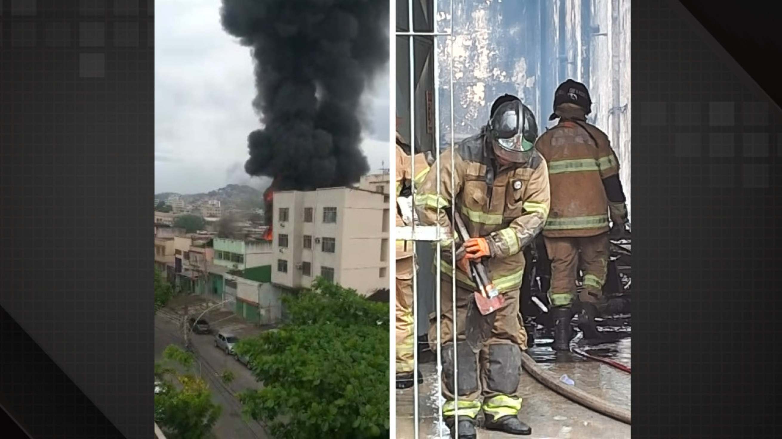  Incêndio destrói fábrica de lençóis no Rio