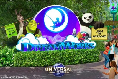 O parque da Universal Studios, em Orlando, tem uma área inaugurada recentemente que é mais uma atração para os visitantes: a DreamWorks Land'. O espaço foi aberto em junho de 2024. -  (crédito: divulgação)