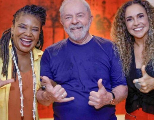 Margareth Menezes, o presidente Lula e Daniela Mercury -  (crédito: Ricardo Stuckert)