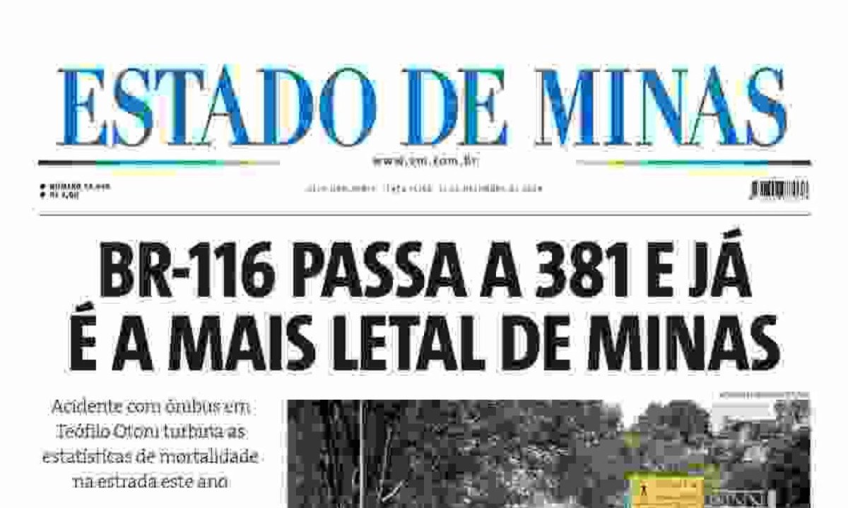 Confira a capa do Estado de Minas do dia 31/12/2024 -  (crédito: Estado de Minas)