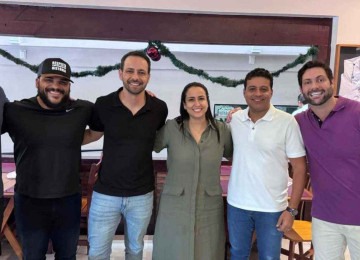 Wagner Ferreira (PV), Rudson Paixão (Solidariedade), Wanderley Porto (PRD), Michelly Siqueira (PRD), Leonardo Ângelo (Cidadania) e Diego Sanches (Solidariedade) integram o bloco Independência Democrática -  (crédito: Divulgação)