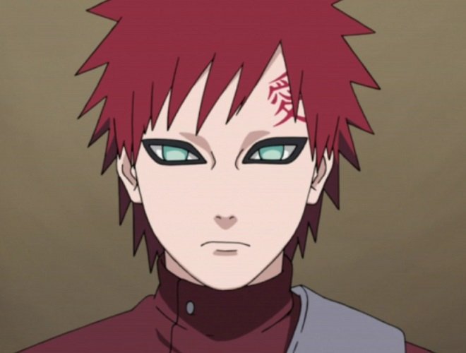 Gaara - Logo na primeira apariÃ§Ã£o de Garra, sabÃ­amos que ele era um ninja muito forte e misterioso. Cada vez mais fica nÃ­tido que ele Ã© um ninja que sofre muito e nÃ£o consegue e nem quer ter relaÃ§Ã£o afetiva com outras pessoas. Sua capacidade de controlar a areia permite ele vencer grandes adversÃ¡rios. 