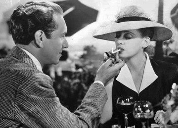 O cigarro era até mesmo um instrumento de sedução, como nesta cena de 