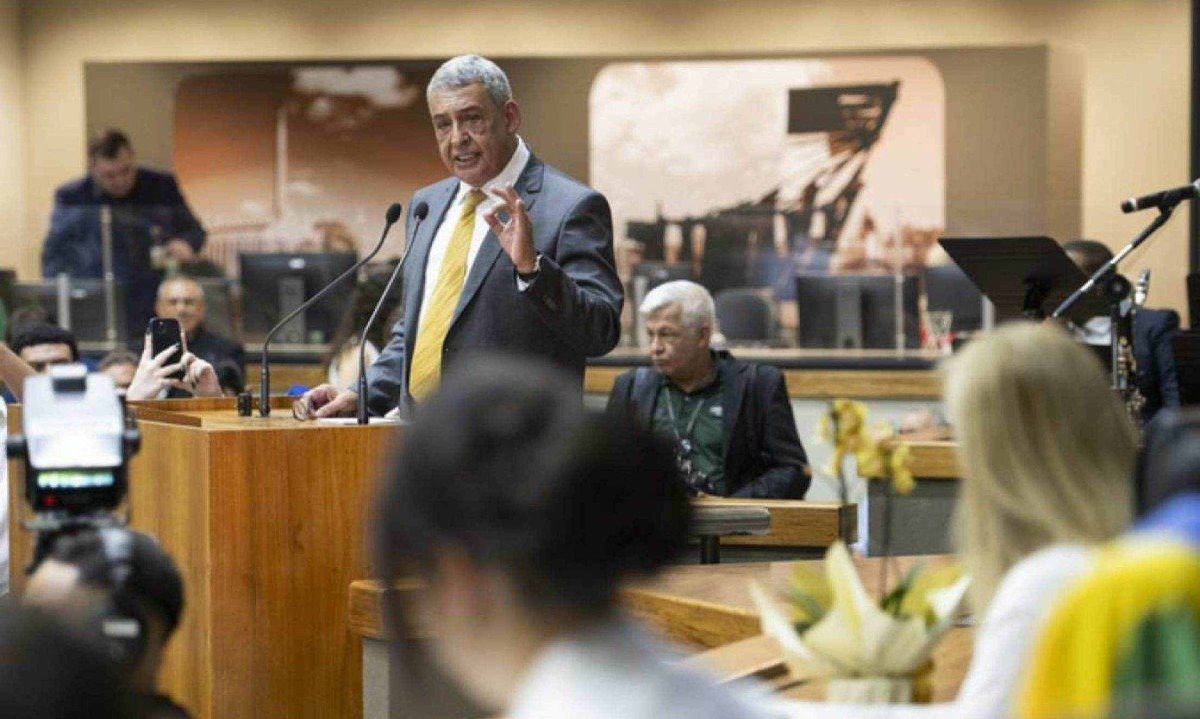  Posse da Legislatura 2025/2028 e do Prefeito Sebasti..o Melo. Na foto, o prefeito
     -  (crédito:  Fernando Antunes/CMPA)