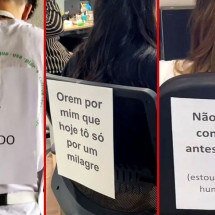 Funcionários de empresas entram na brincadeira de mensagens em cartazes - Reprodução de Redes Sociais