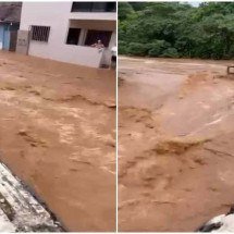 Vídeo: temporal provoca alagamentos e assusta moradores de cidade mineira - Redes Sociais / Reprodução 