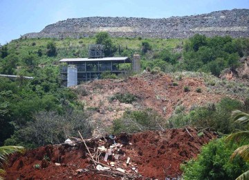  Atividades na Mina Turmalina, em Conceição do Pará, estão paralisadas desde o deslizamento de pilha de rejeitos -  (crédito: Leandro Couri/EM/D.A.Press)