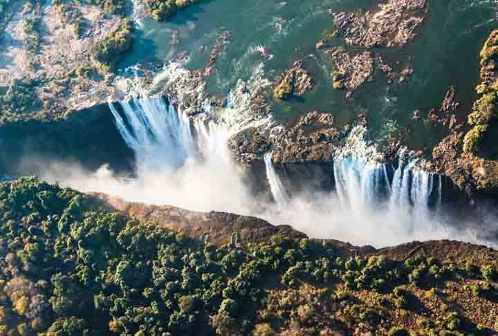 Uma característica notável do parque é a floresta tropical que cresce na pulverização das cataratas, incluindo samambaias, palmeiras, cipós e uma série de árvores, como o mogno, não vistas em outros lugares da região. Está localizado na ecorregião das florestas da Zambézia e de Mopane .