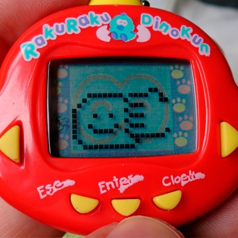 Todo mundo também tinha um Tamagotchi. Era uma espécie de animal de estimação virtual e era necessário dar comida, banho, carinho e atenção. 