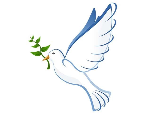 Pomba da paz: A origem da pomba da paz remonta à Bíblia, no Livro de Gênesis. No fim do Dilúvio, Noé enviou uma pomba para ver se as águas tinham baixado e o bicho voltou com um ramo de oliveira no bico, sinal de que a paz havia sido restaurada na Terra.