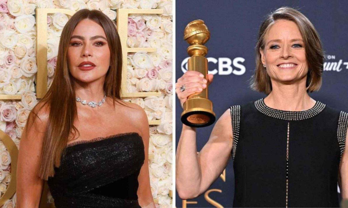 Sofia Vergara e Jodie Foster causaram momento divertido no Globo de Ouro -  (crédito: AFP)