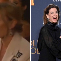 Kate Winslet virou meme por reação a prêmio de Fernanda Torres -  (crédito: Redes sociais / AFP)