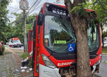 Motorista relatou que tentou desviar de veículo parado, mas o freio não funcionou -  (crédito: Jair Amaral/EM/D.A Press)