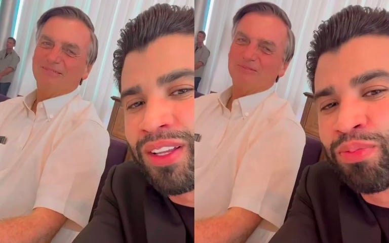 Na última eleição presidencial, disputada em 2022, Gusttavo Lima declarou apoio ao então candidato Jair Bolsonaro (PL). Na época, os dois chegaram a se encontrar no Palácio da Alvorada, em Brasília.-REPRODUÇÃO/INSTAGRAM