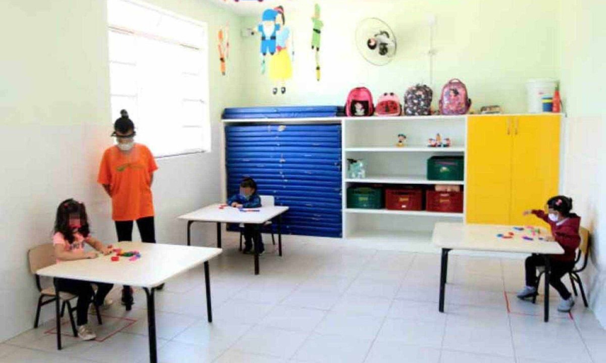 Em Belo Horizonte há 80.430 alunos estão matriculados na educação infantil na rede pública e em creches credenciadas -  (crédito: Jair Amaral/EM/D.A Pres – 3/5/21)