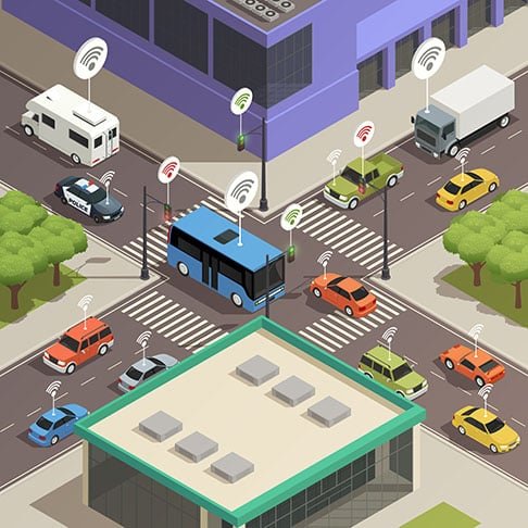 Quando um grande número de carros autônomos se acumulasse na estrada, a luz branca acenderia para que eles regulassem a circulação no cruzamento, tornando o trânsito mais fluido.