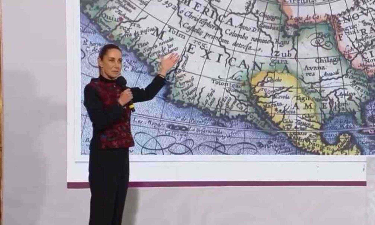 Presidente do México Cláudia Sheinbaum ironiza proposta de Donald Trump de mudar nome do Golfo do México -  (crédito: Reprodução/Redes Sociais)