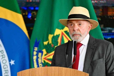 Presidente Luiz Inácio Lula da Silva fez alusão ao filme 'Ainda estou aqui', de Walter Salles, em um dos discursos no Palácio do Planalto -  (crédito: EVARISTO SÁ/AFP)