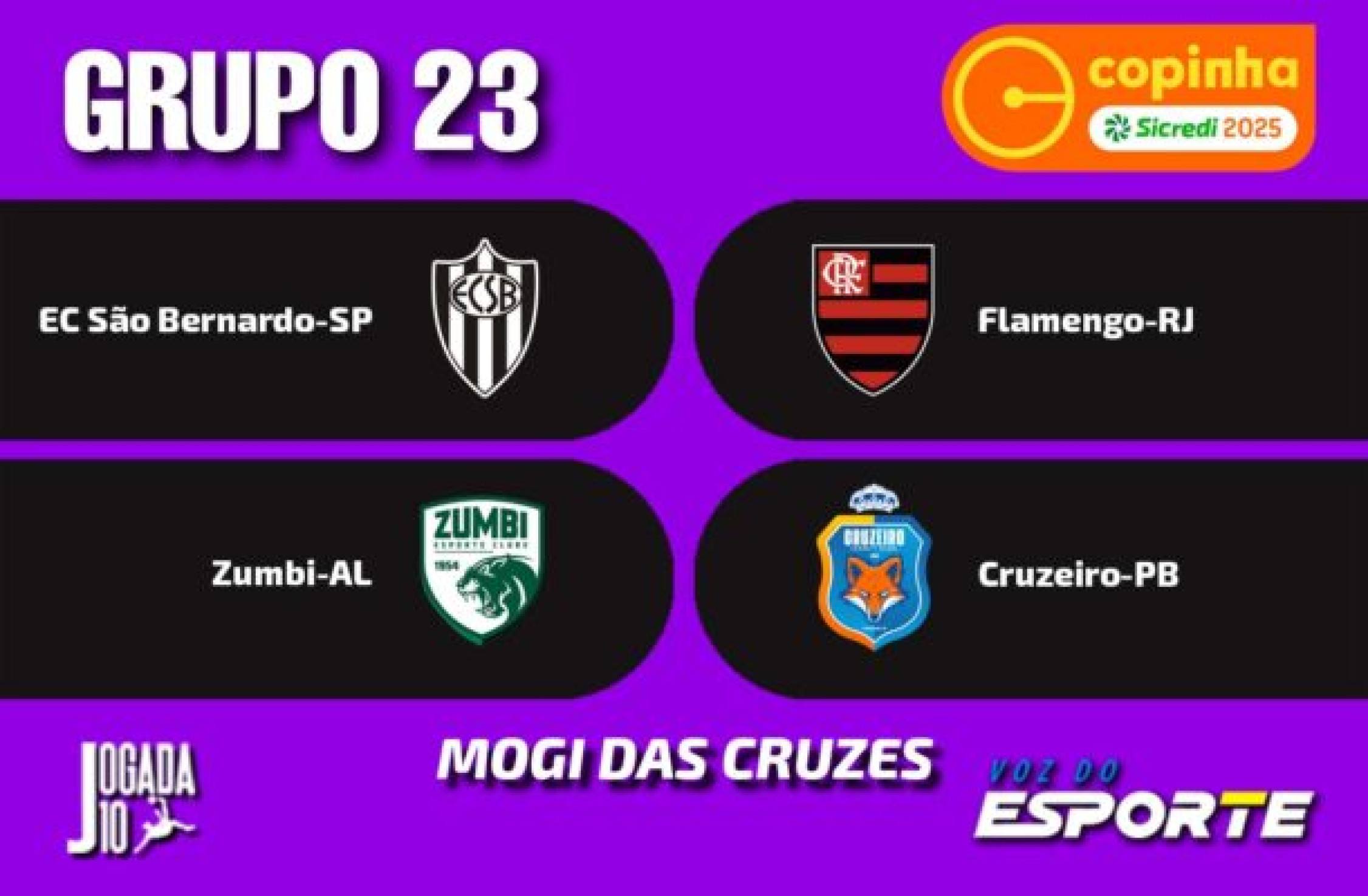 Zumbi x Flamengo, AO VIVO, com a Voz do Esporte, às 20h30