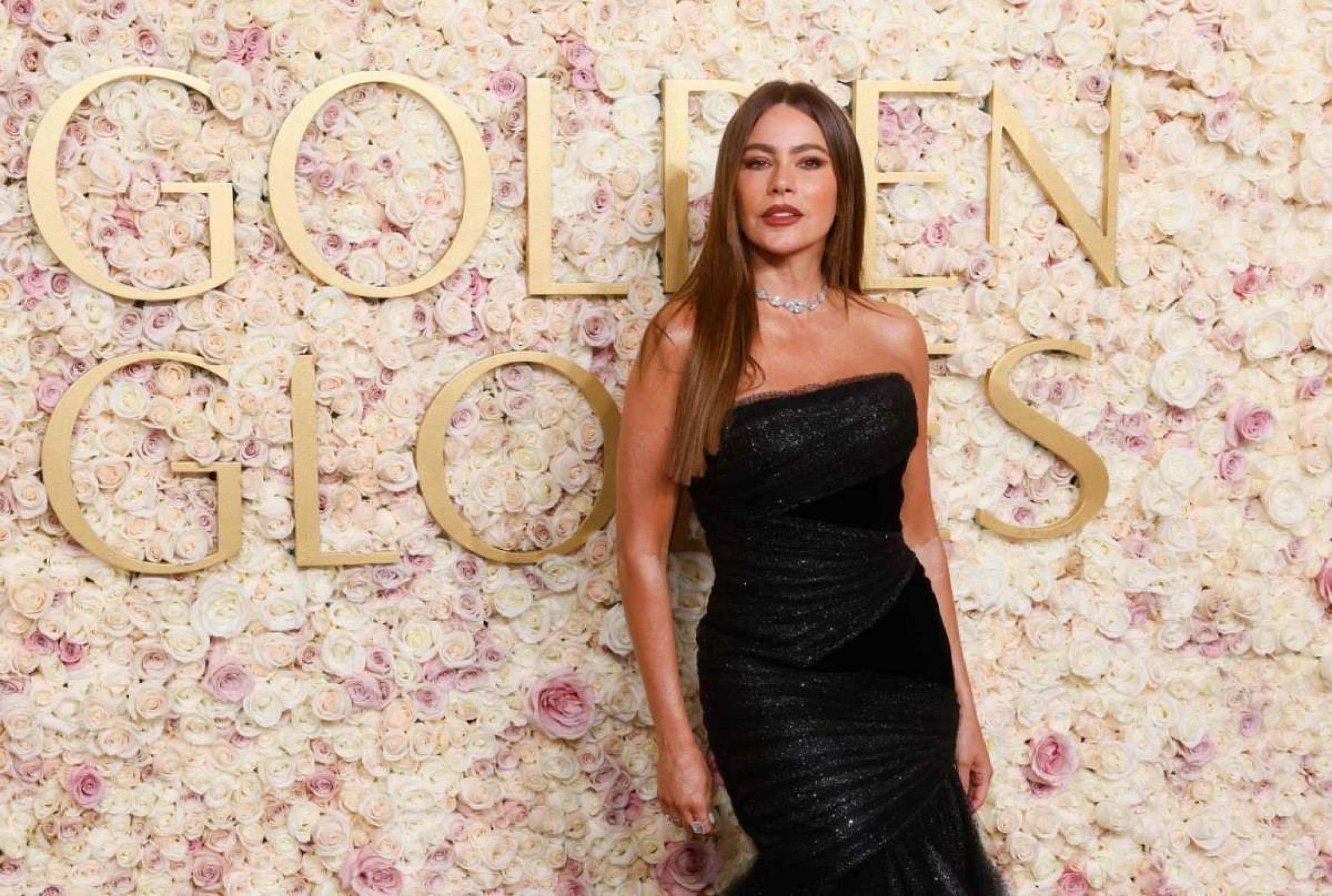 Sofia Vergara chega para a 82ª edição anual do Globo de Ouro no hotel Beverly Hilton em Beverly Hills, Califórnia, em 5 de janeiro de 2025