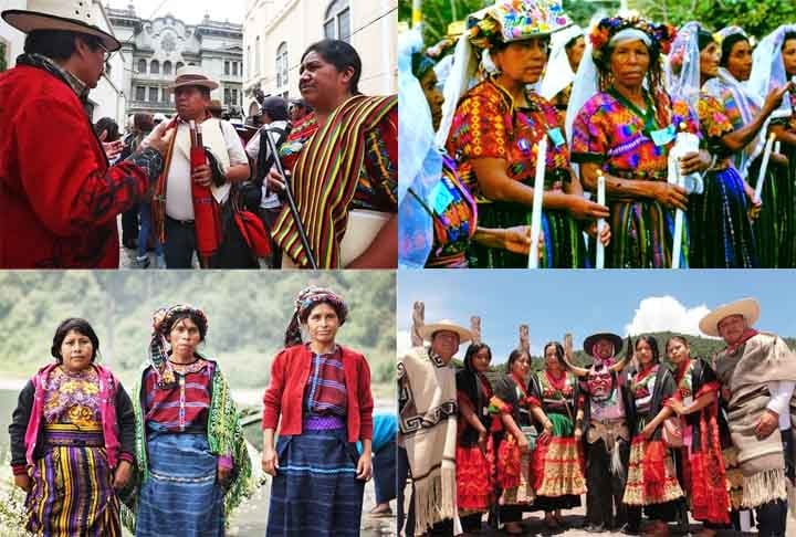 América Central
Guatemala: Os indígenas, majoritariamente descendentes dos Maias, constituem cerca de 40% da população. Povos como K’iche’, Kaqchikel e Q’eqchi’ preservam idiomas e tradições. No entanto, enfrentam dificuldades como o acesso limitado a terras e desigualdade social.