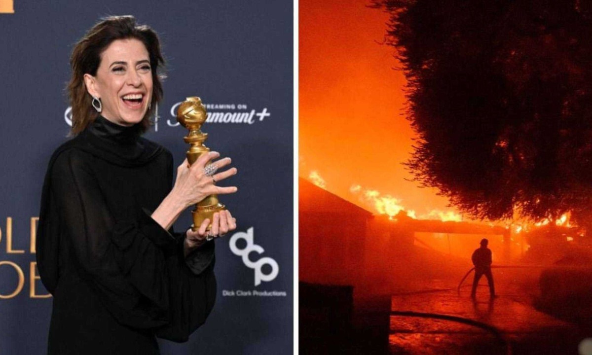 Fernanda Torres foi para Los Angeles para ganhar Globo de Ouro e deixou local por conta de incêndio -  (crédito: AFP)