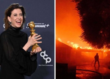 Fernanda Torres foi para Los Angeles para ganhar Globo de Ouro e deixou local por conta de incêndio -  (crédito: AFP)