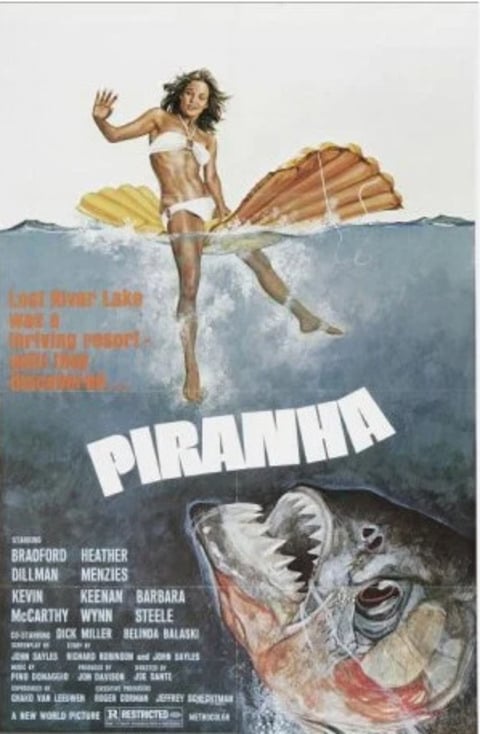 Um dos filmes mais conhecidos sobre piranhas é 