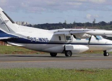 Ex-prefeito foi transportado em um avião, prefixo PT-WNS, equipado com UTI móvel -  (crédito: redes sociais/divulgação)