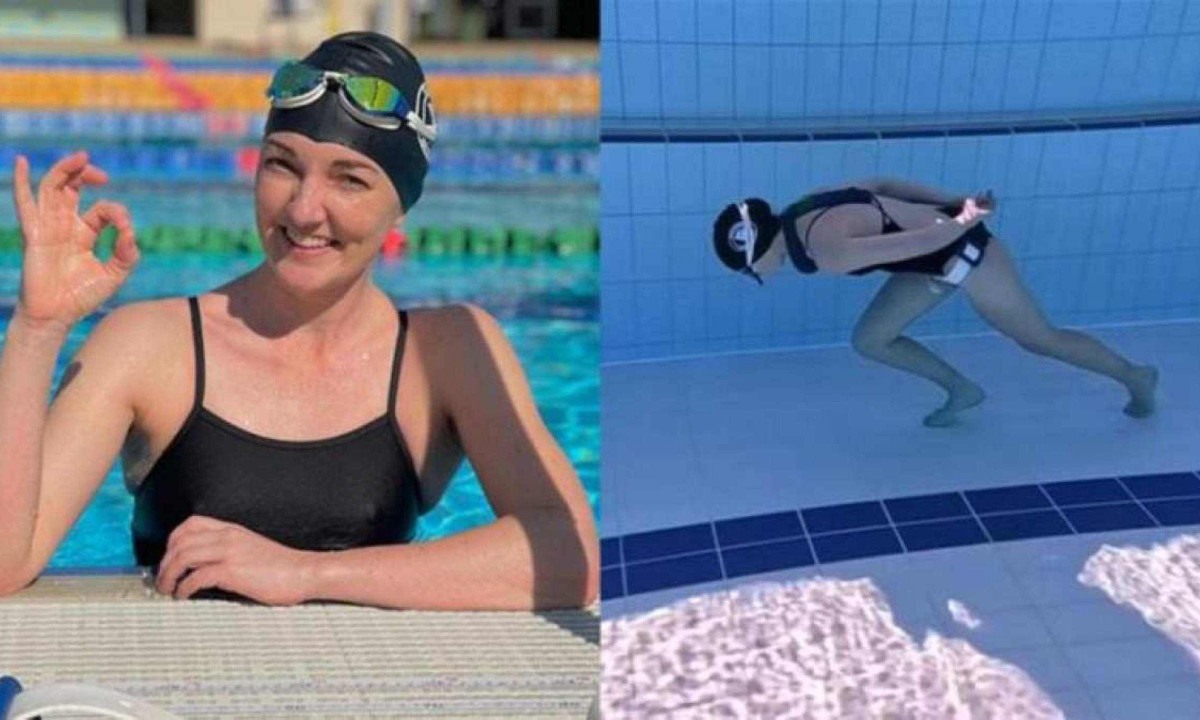 Amber Bourke, 35 anos, bateu um recorde e entrou para o Guinness -  (crédito: Foto: Guinness World Records )