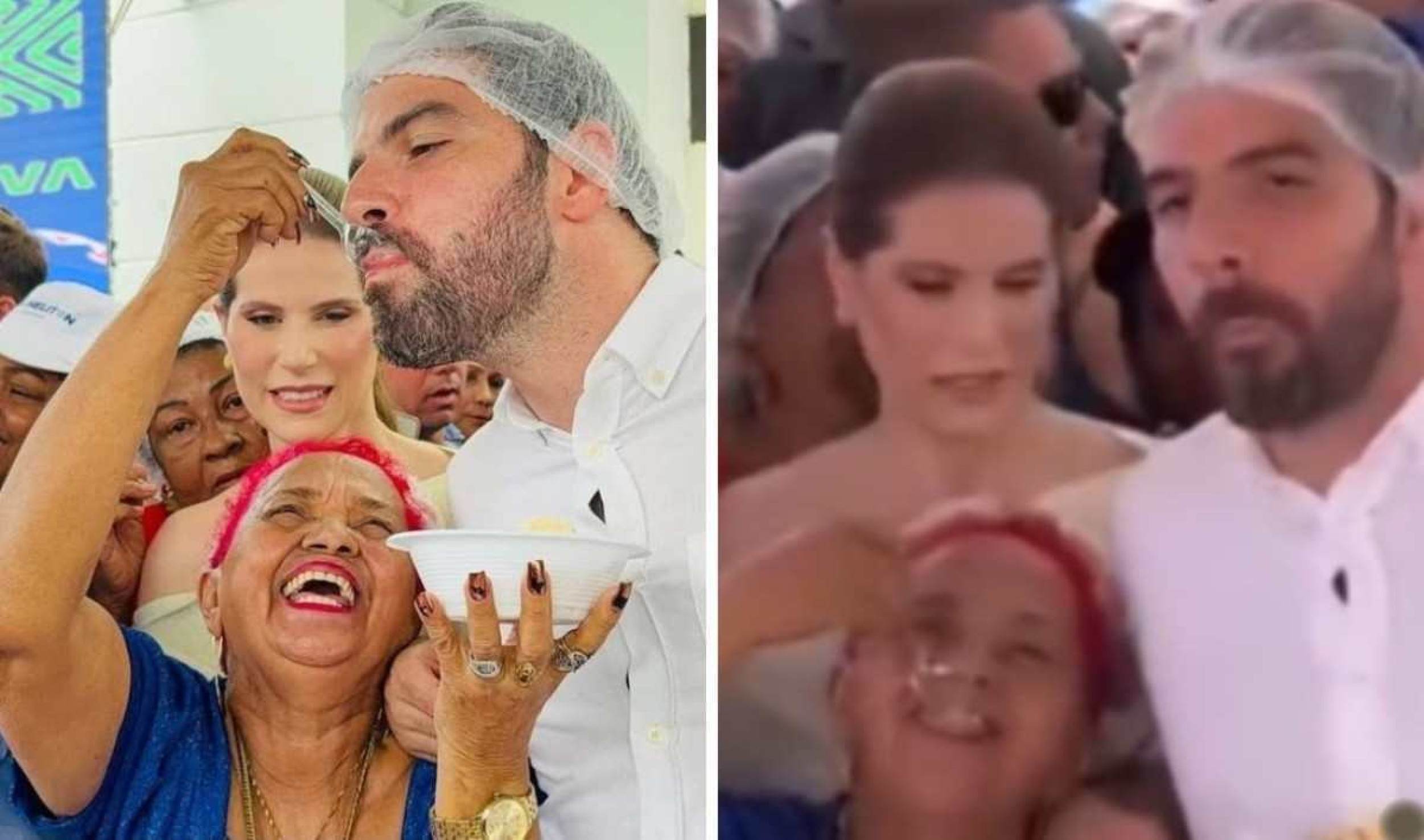 Prefeito ganha bolo em aniversário da cidade e momento vira meme