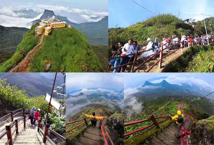 Adam’s Peak Steps, Sri Lanka: Possui mais de 5.000 degraus para alcançar o pico sagrado. Criados ao longo dos séculos, são acessados em peregrinações religiosas e valorizados por suas vistas impressionantes.
