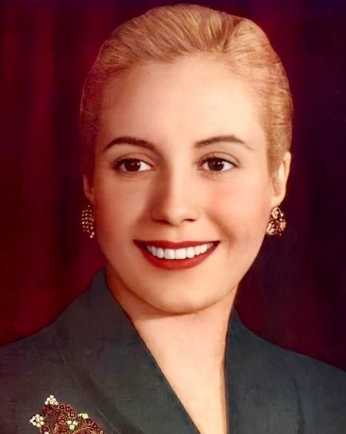 Evita Perón (1919 - 1952) - Uma das figuras mais icônicas da história da Argentina, foi esposa do presidente argentino Juan Domingo Perón. Ela dedicou sua vida à promoção dos direitos dos trabalhadores e das mulheres, fundando a Fundação Eva Perón, que ajudou milhares de pessoas.