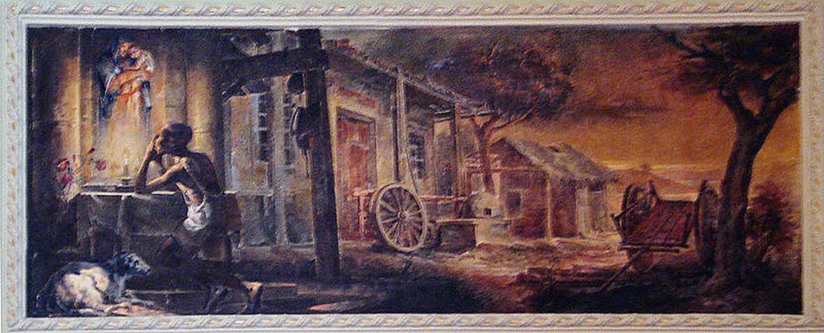 Como não encontrou, ele foi colocado dentro de um formigueiro para passar a noite. Ao acordar, estava sem ferimentos e ao seu lado apareceu uma santa, a Virgem Maria, que o ajuda a achar o animal. As pessoas que perdem algo acendem uma vela pedindo a auxílio da figura do Negrinho do Pastoreio para reaver os pertences. 