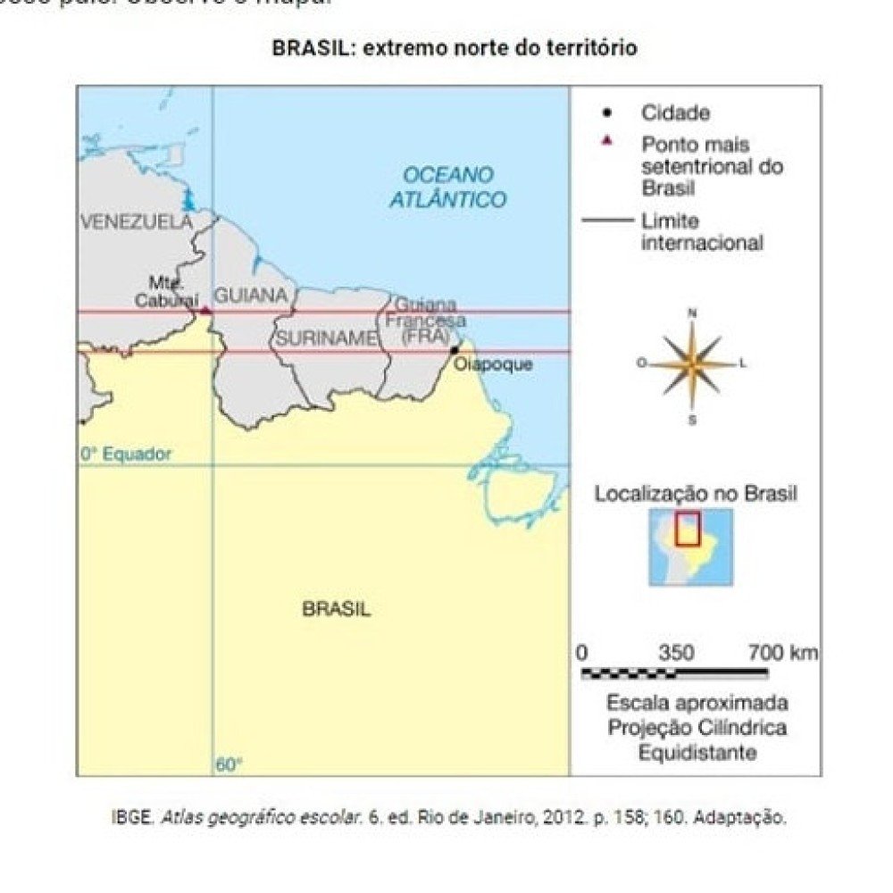 Os verdadeiros pontos extremos do Brasil; muita gente se confunde