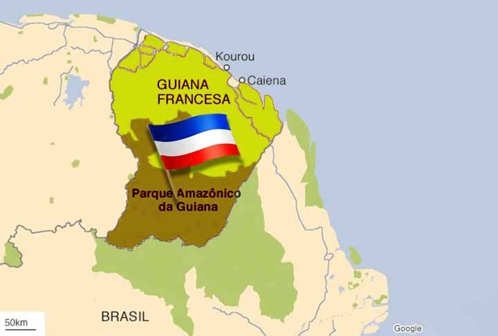 A América do Sul abriga também a Guiana Francesa . Mas esse não é independente. Trata-se de um departamento ultramarino da França e não é um país soberano. 