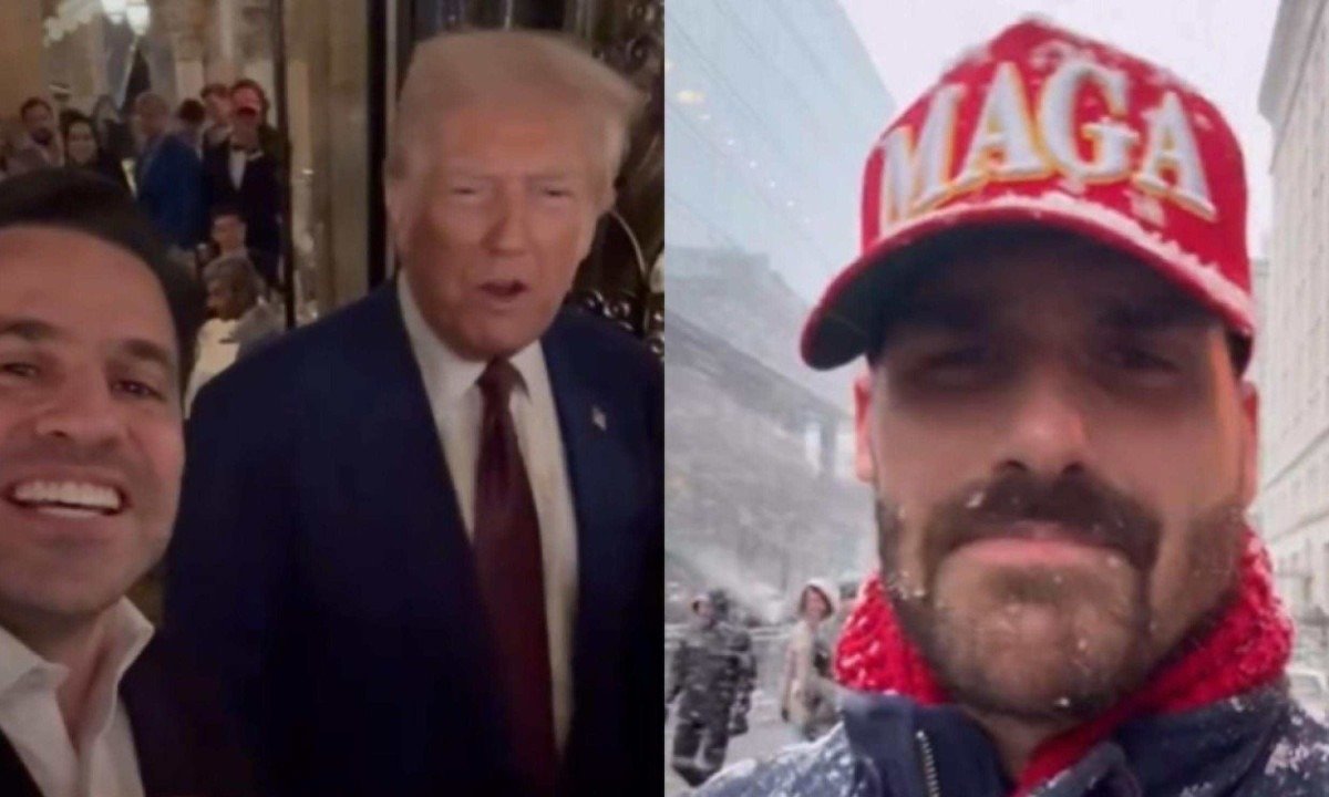 Bolsonaros dizem ter boa relação com Trump, mas quem tirou foto com ele foi Marçal -  (crédito: Platobr)